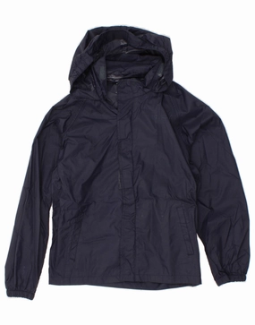 Prom Layer Focus MOUNTAIN WAREHOUSE Boys Hooded Rain Jacket 11-12 Years Navy Blue Nylon