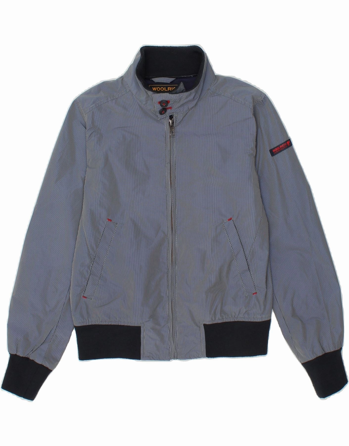 Antiperspirant WOOLRICH Boys Bomber Jacket 9-10 Years Blue Check Polyester