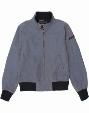 Antiperspirant WOOLRICH Boys Bomber Jacket 9-10 Years Blue Check Polyester