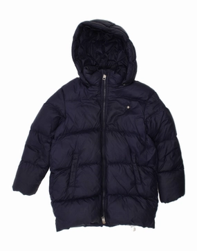 Performance Ready suitable for gift giving DIESEL Boys Hooded Padded Jacket 7-8 Years Navy Blue Nylon