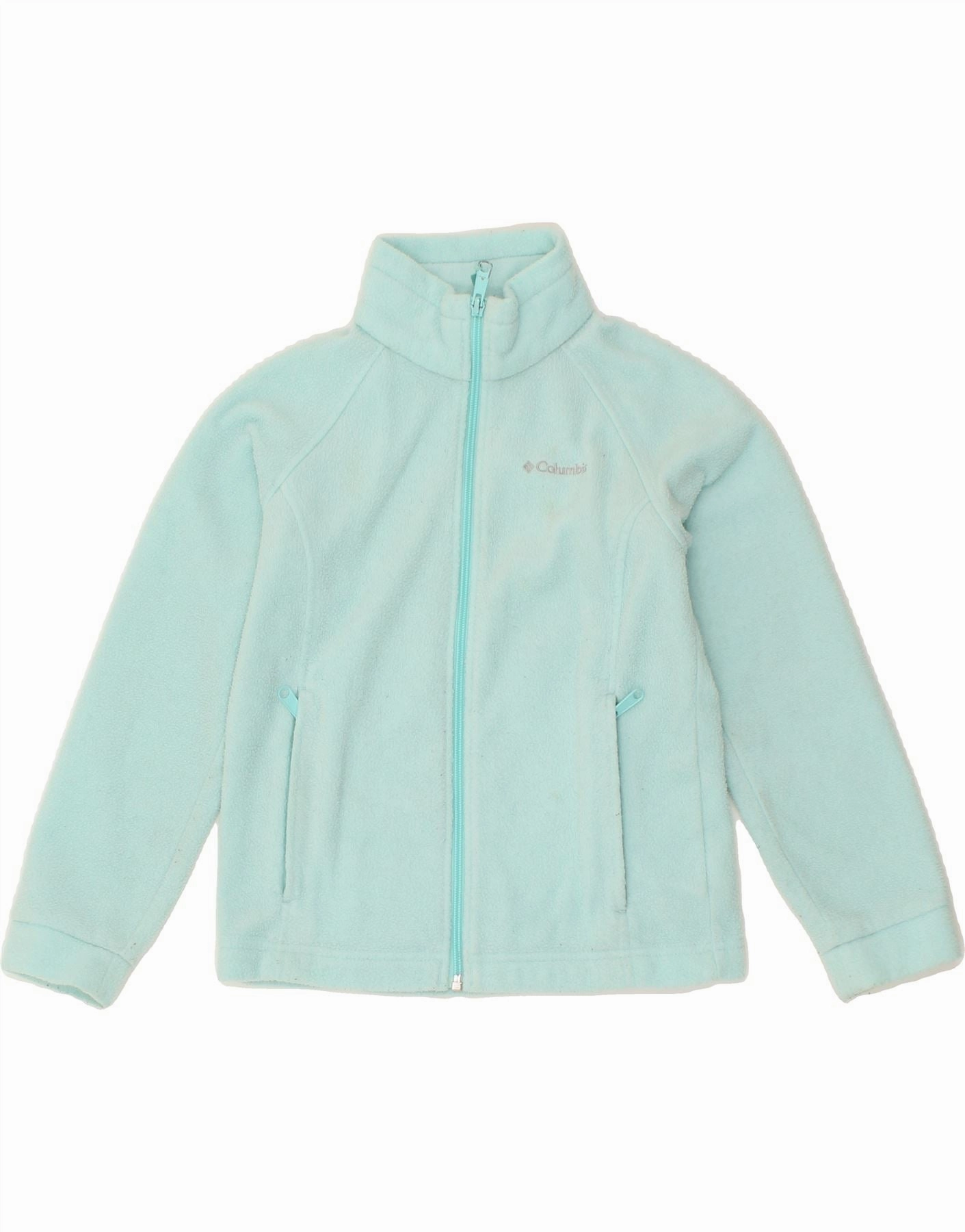 Thermal Base Envision COLUMBIA Boys Fleece Jacket 7-8 Years Small  Turquoise Polyester