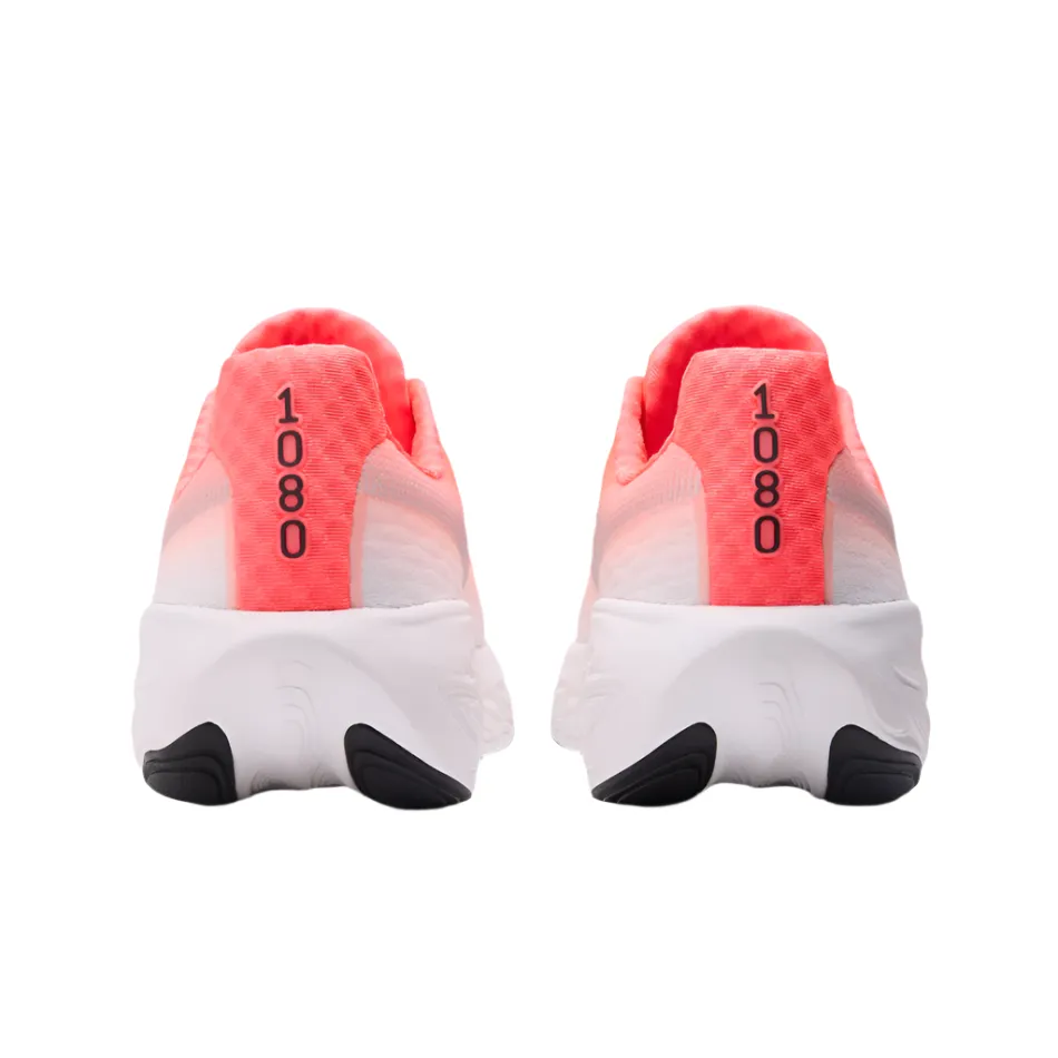 New Balance Men's 1080 V14 2E Wide Fitting Running Shoes in Urgent Red/Rain Cloud/BlackAW25 Dynamic Flex System