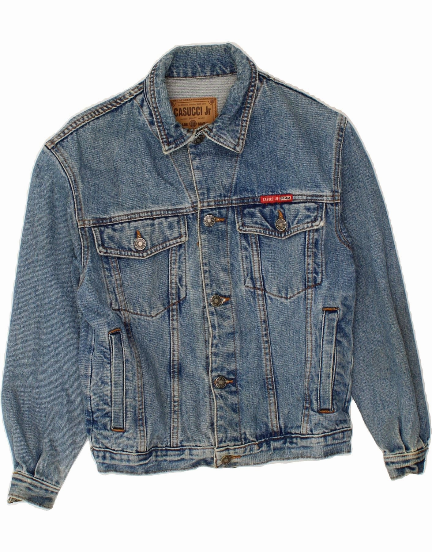 Urban Cool Manufacture CASUCCI Boys Denim Jacket 12-13 Years XL Blue Cotton
