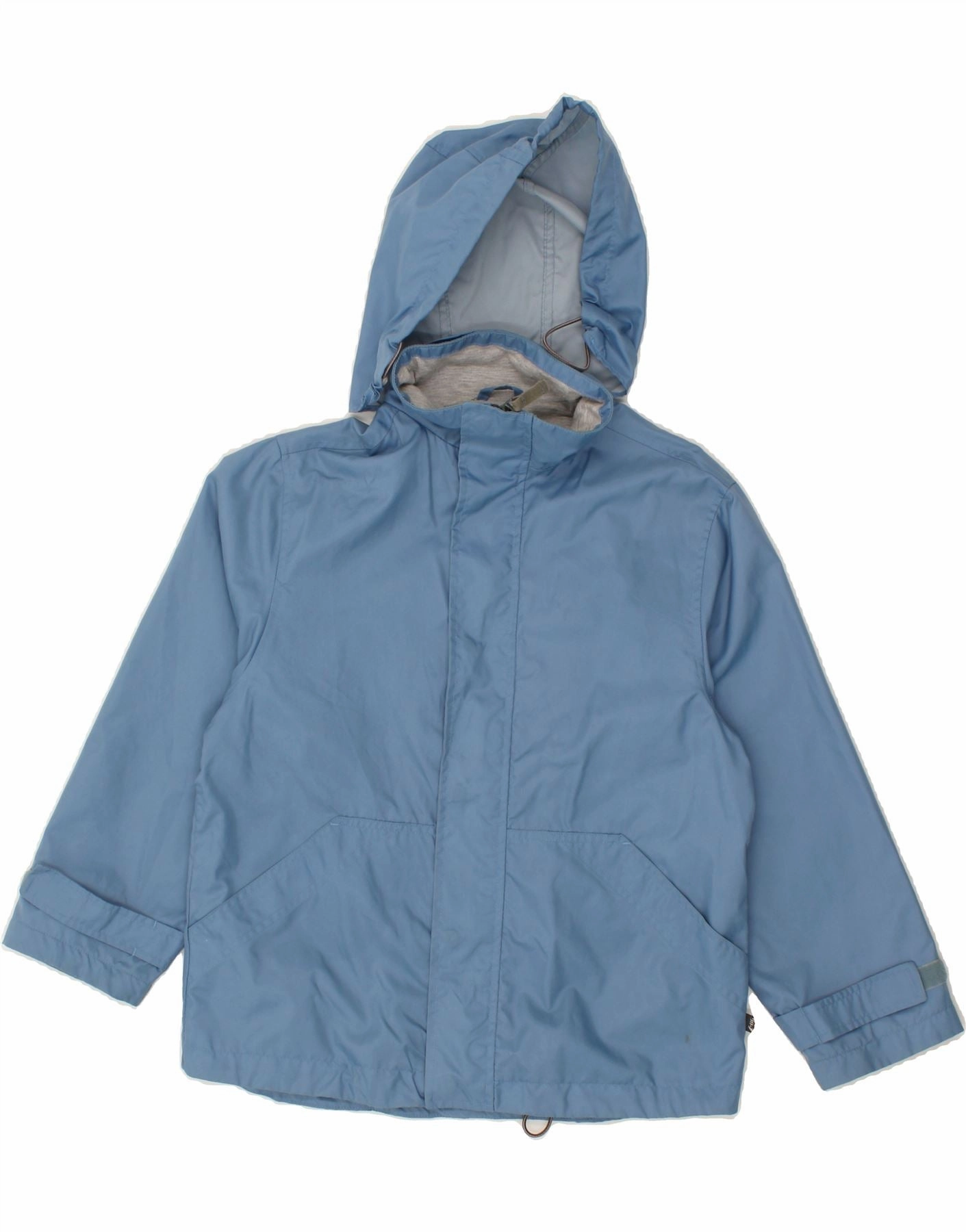 Articulated Sleeves Winter Ready INVICTA Boys Hooded Rain Jacket 9-10 Years Blue Nylon
