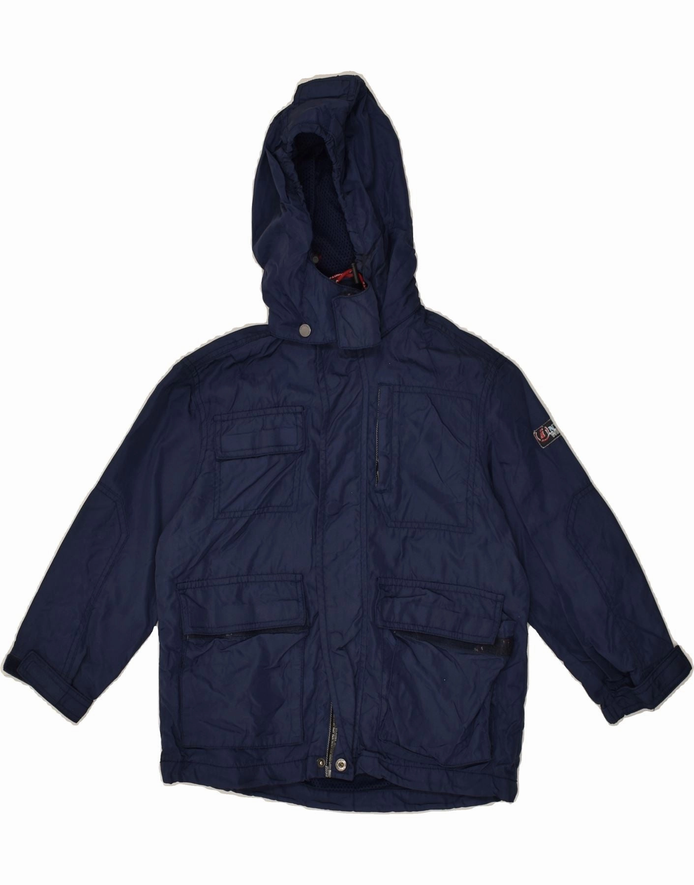 Money INVICTA Boys Hooded Utility Jacket 5-6 Years Navy Blue Nylon