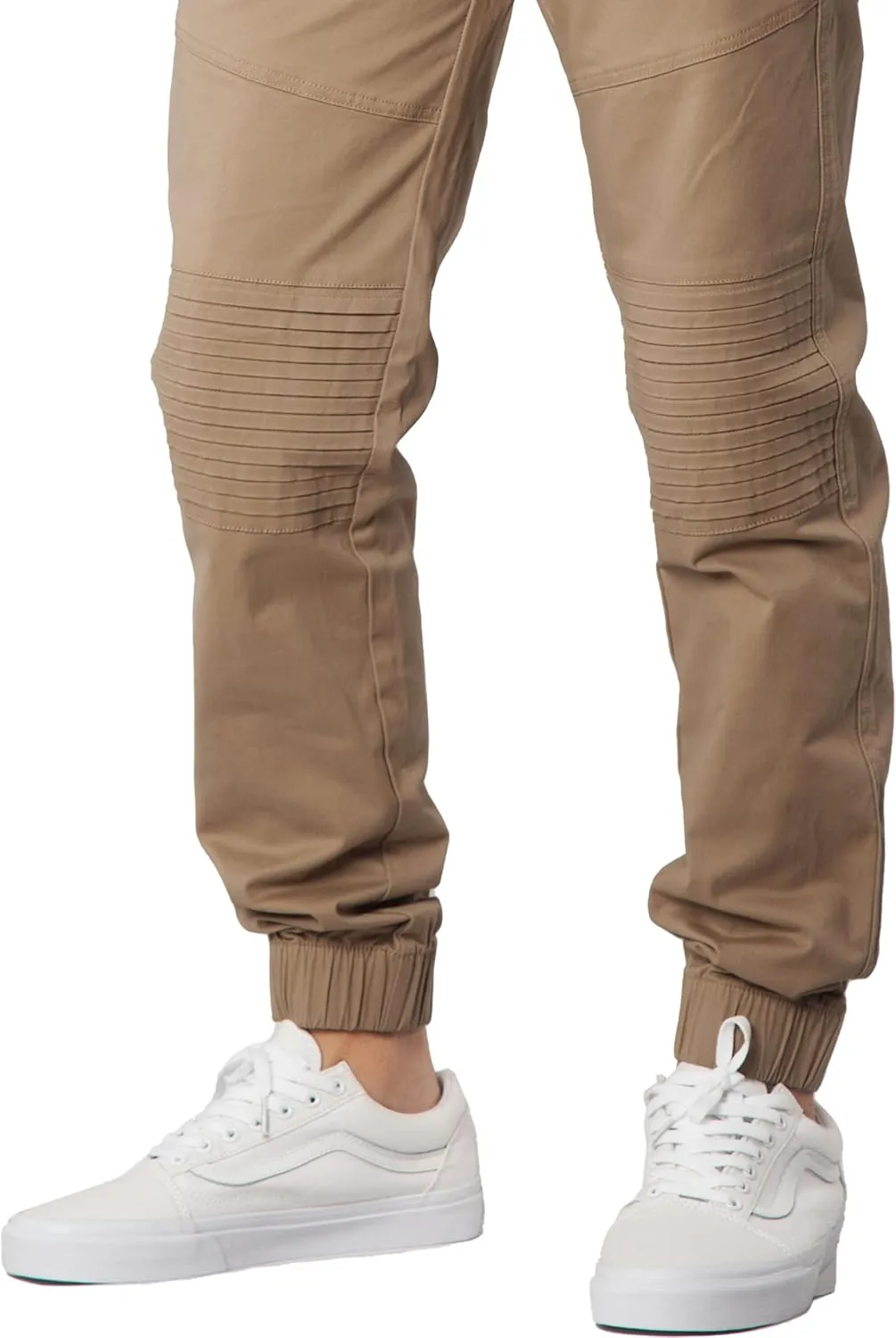 ITALYMORN Khaki Chino Joggers for Men Cotton Twill Casual Pants with Pockets