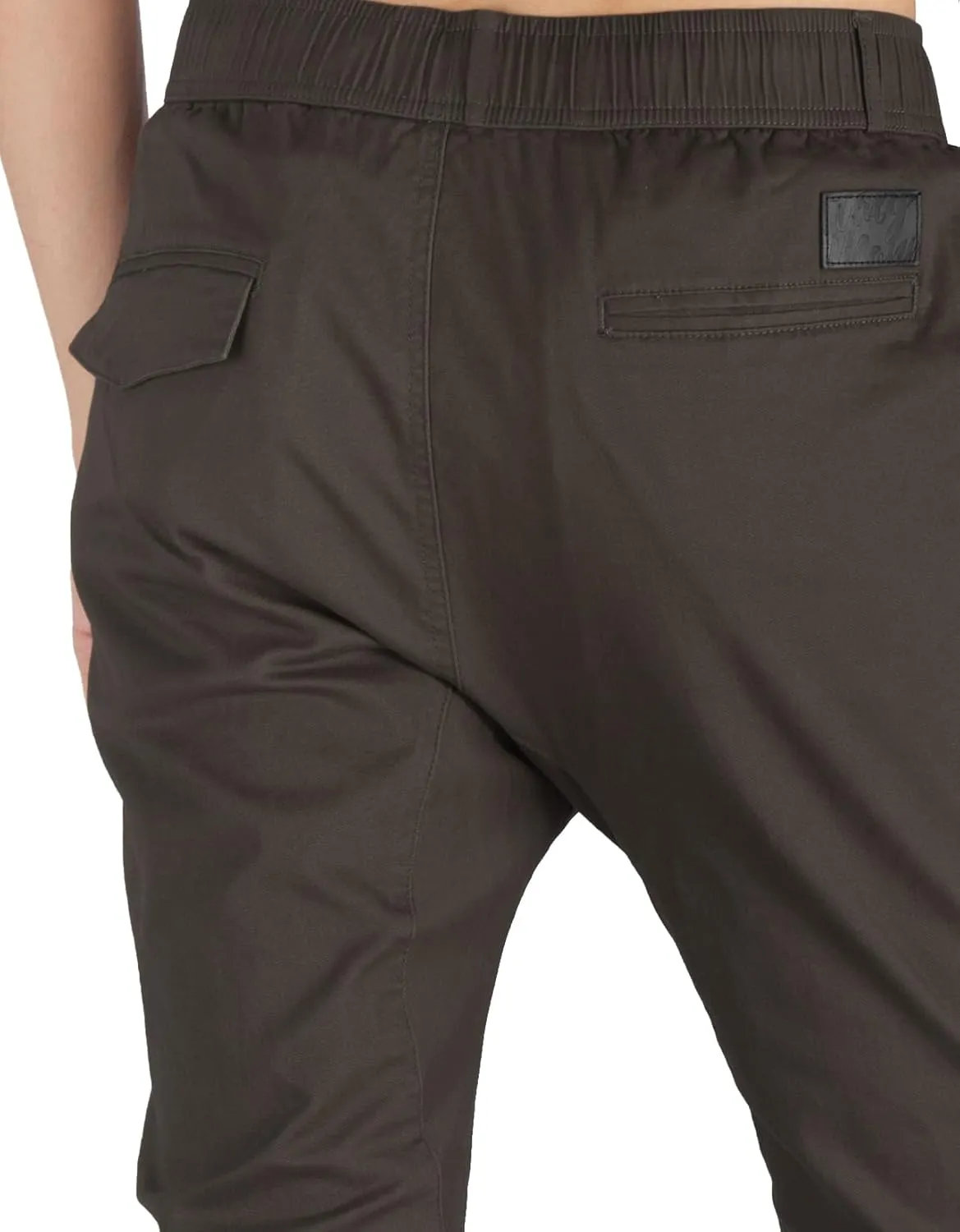 ITALYMORN Khaki Chino Joggers for Men Twill Stretch Casual Pants with Pockets