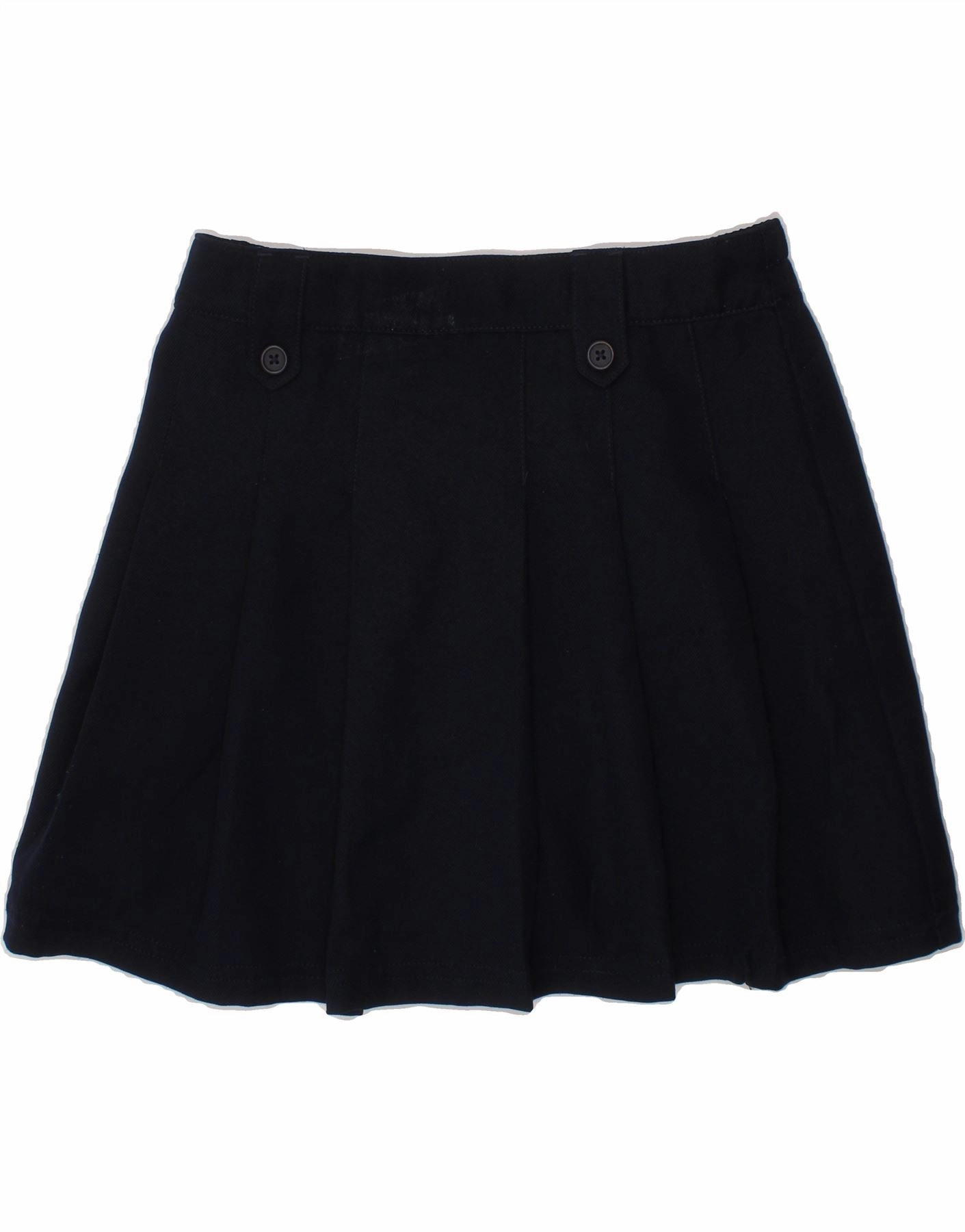 Trendy Appearance IZOD Girls Pleated Skirt 7-8 Years W26 Navy Blue Polyester