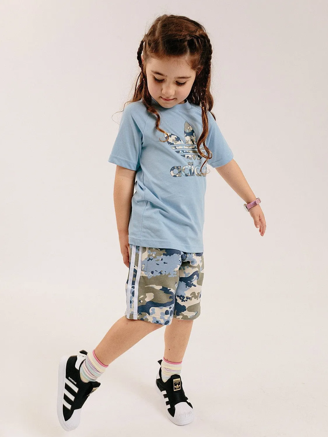 Bold Statement J Short Tee Set - Clear Sky