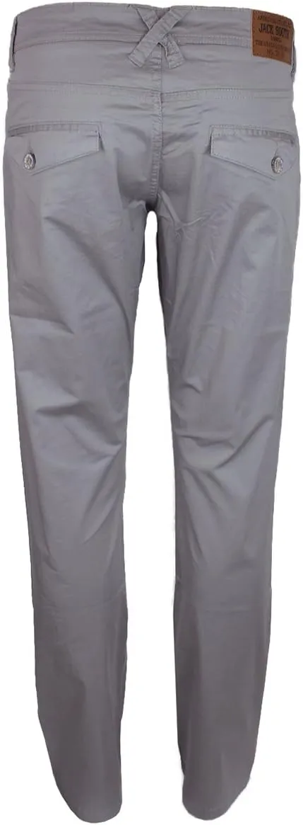 Jack South London Men's Slim Fit Straight Leg Casual Pants Chino Trousers