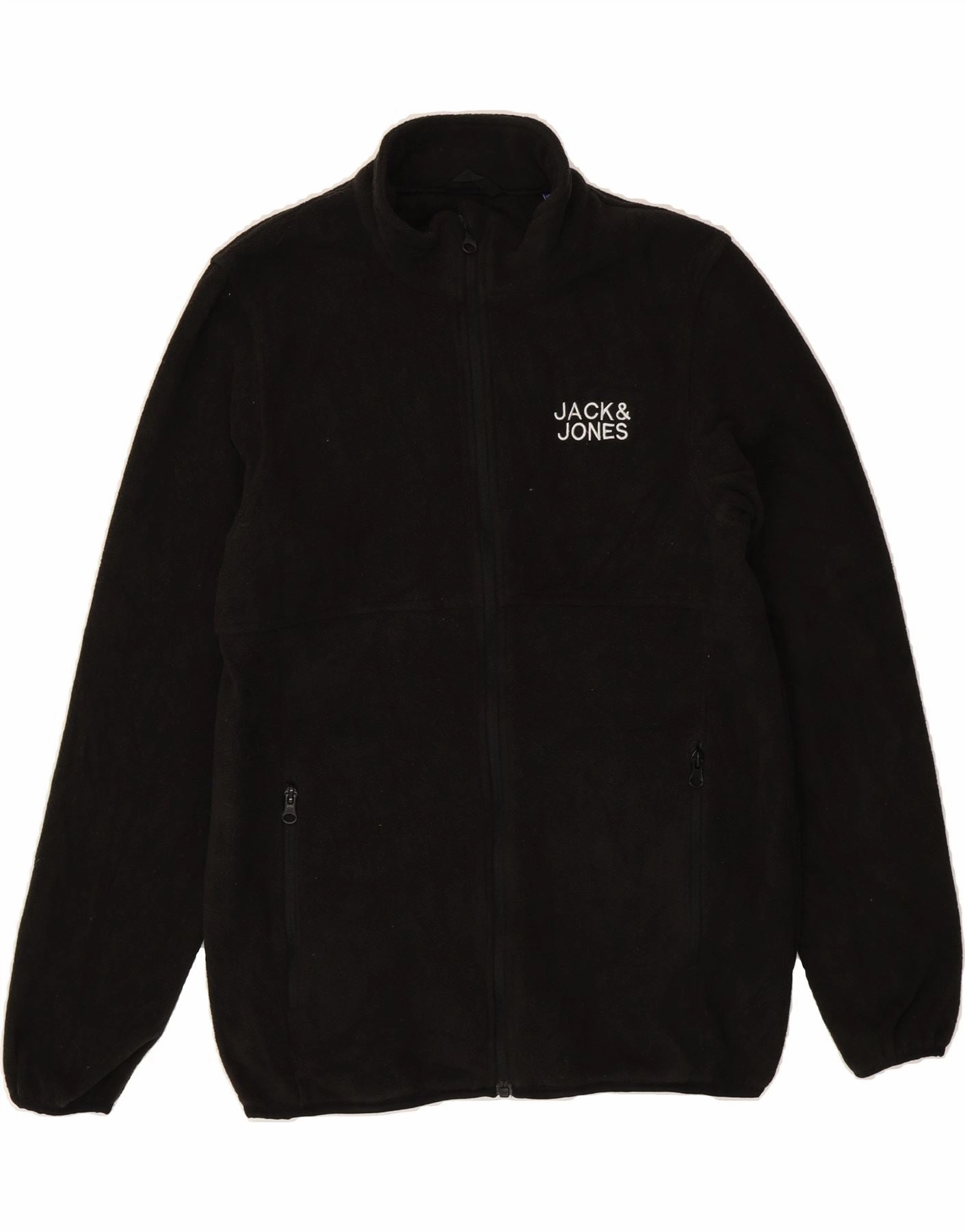 Tradition JACK & JONES Boys Fleece Jacket 13-14 Years Black Polyester