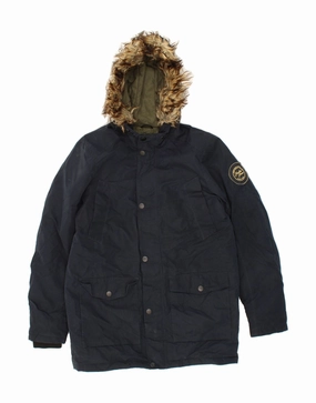 Casual Outdoor Layer JACK & JONES Boys Hooded Windbreaker Coat 15-16 Years Navy Blue