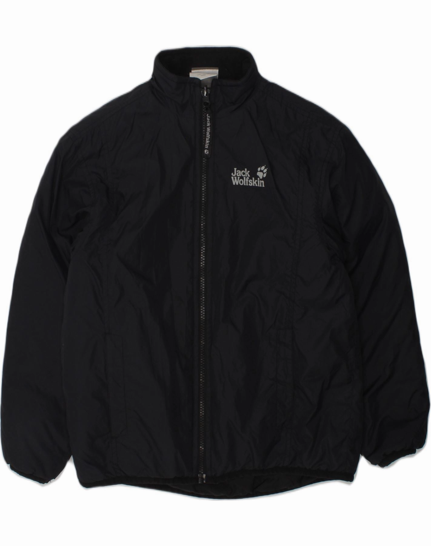Forest JACK WOLFSKIN Boys Bomber Jacket 9-10 Years Black Polyamide