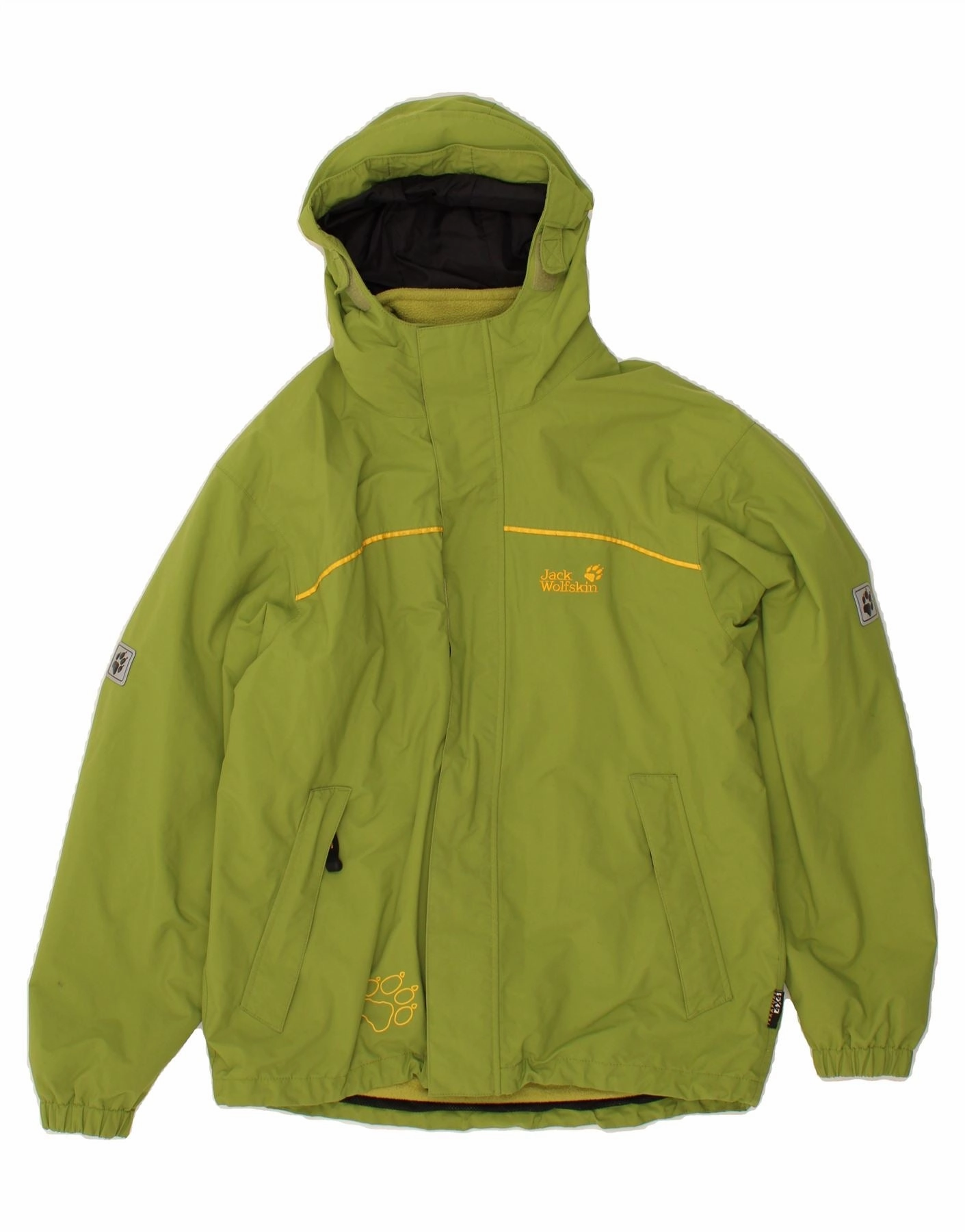 Safari Layer Option JACK WOLFSKIN Boys Graphic Hooded Windbreaker Jacket 13-14 Years Green