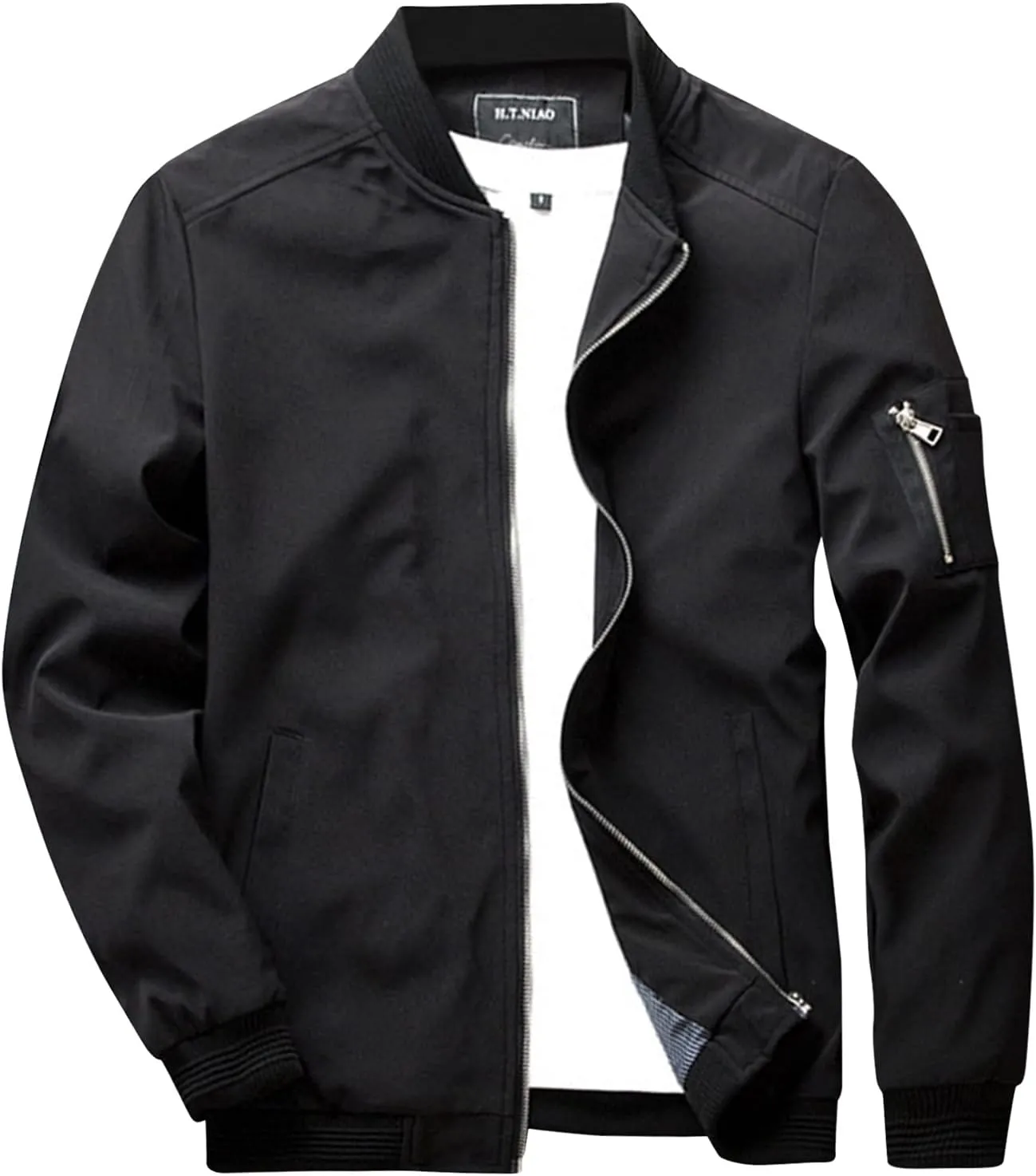 Jackets for Men Men's Slim Fit Lightweight Sportswear Jacket Casual Bomber Jacket