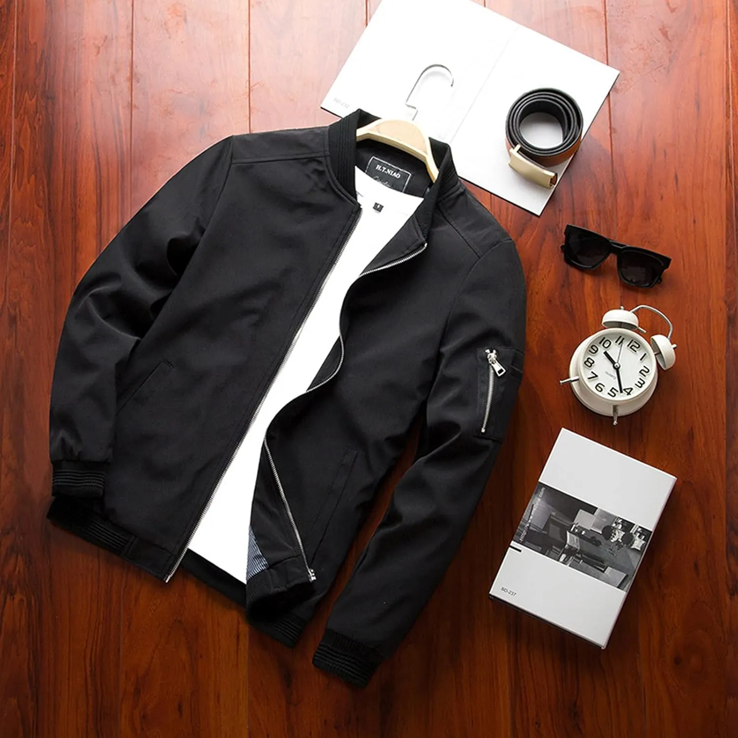 Jackets for Men Men's Slim Fit Lightweight Sportswear Jacket Casual Bomber Jacket