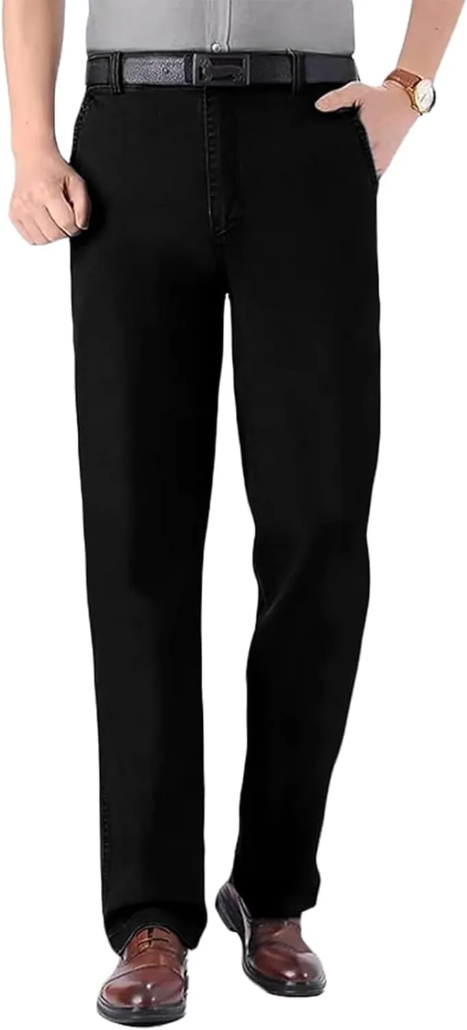 Jeans for Men, Men's Classic Straight Fit Stretch Jeans, Regular Relaxed Fit Jeans for Older Middle