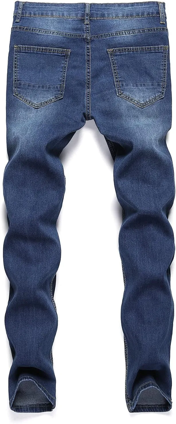 Jeans for Men Ripped,2023 Summer Skinny Stretchy Mens Denim Jeans Vintage Pants for Men Jeans