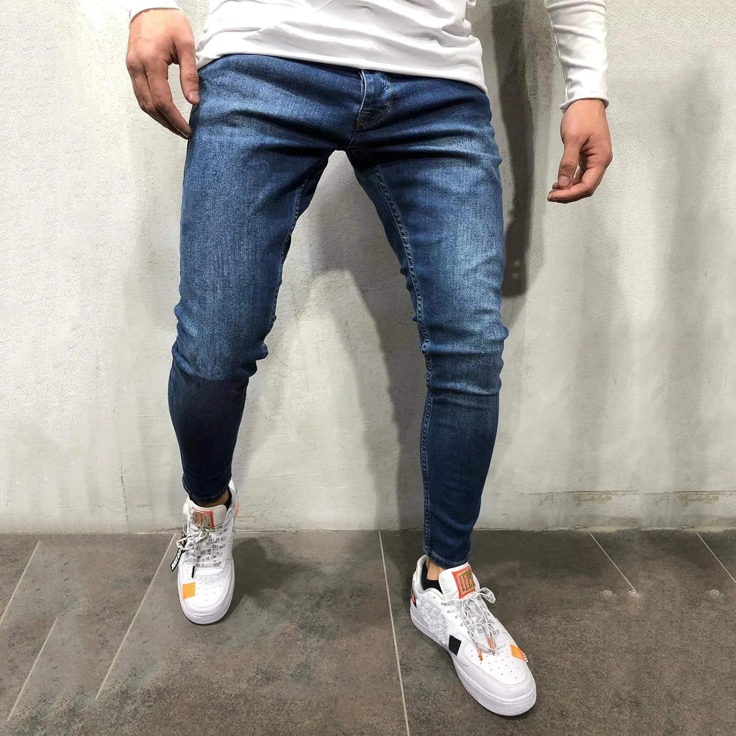 Jeans for Men Skinny Jeans for Men Slim Fit Summer Classic Casual Stretch Mens Tapered Jeans