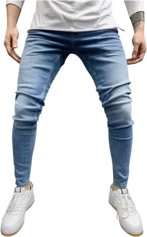 Jeans for Men Skinny Jeans for Men Slim Fit Summer Classic Casual Stretch Mens Tapered Jeans