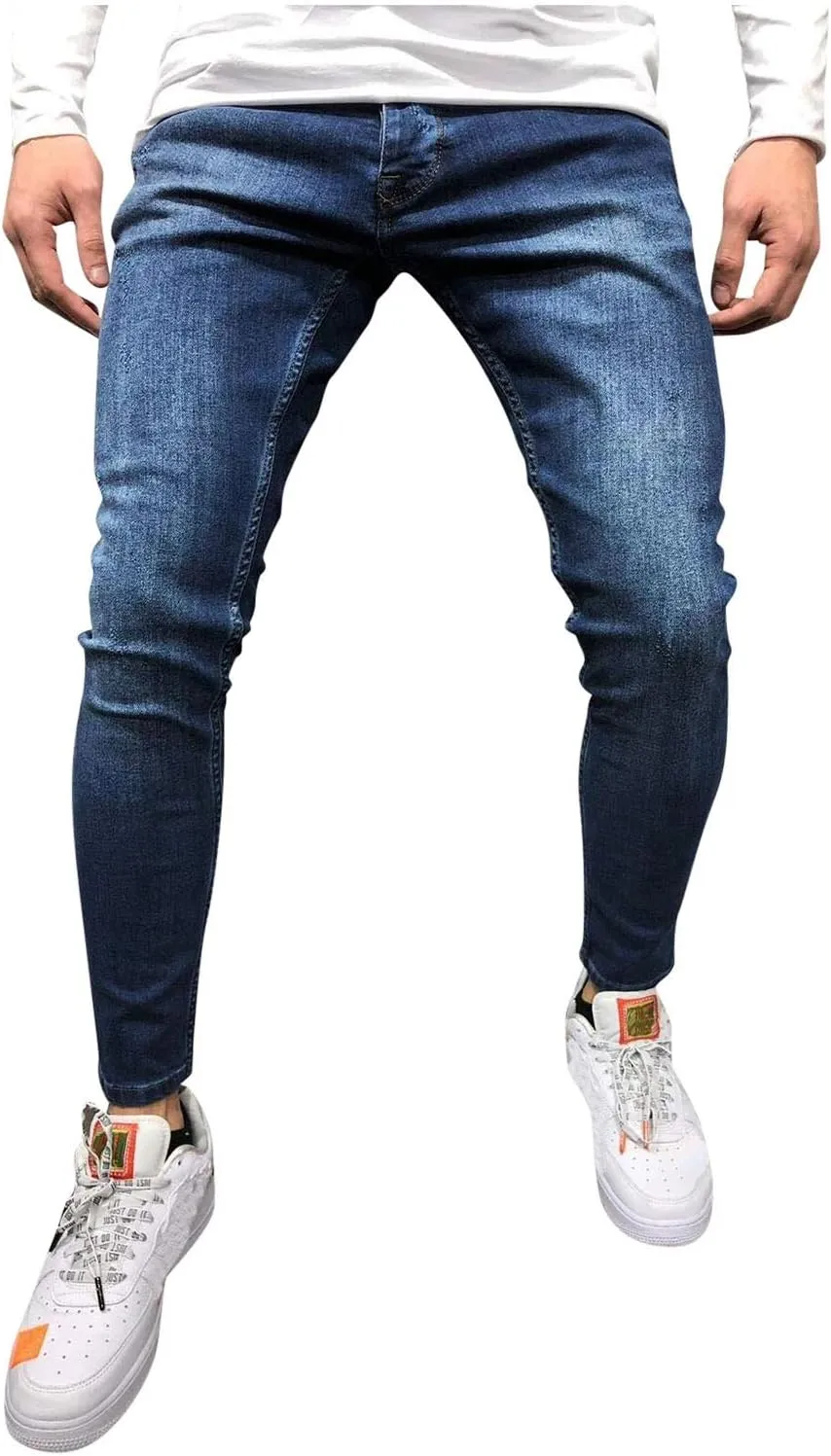 Jeans for Men Skinny Jeans for Men Slim Fit Summer Classic Casual Stretch Mens Tapered Jeans