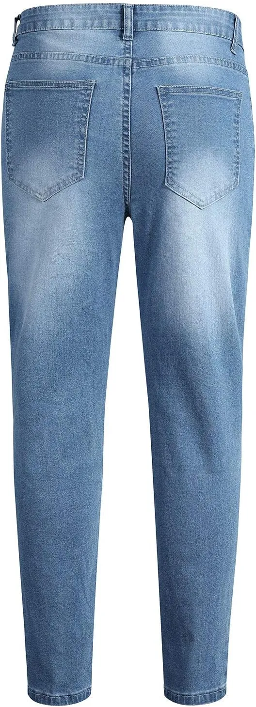 Jeans for Men Skinny Jeans for Men Slim Fit Summer Classic Casual Stretch Mens Tapered Jeans