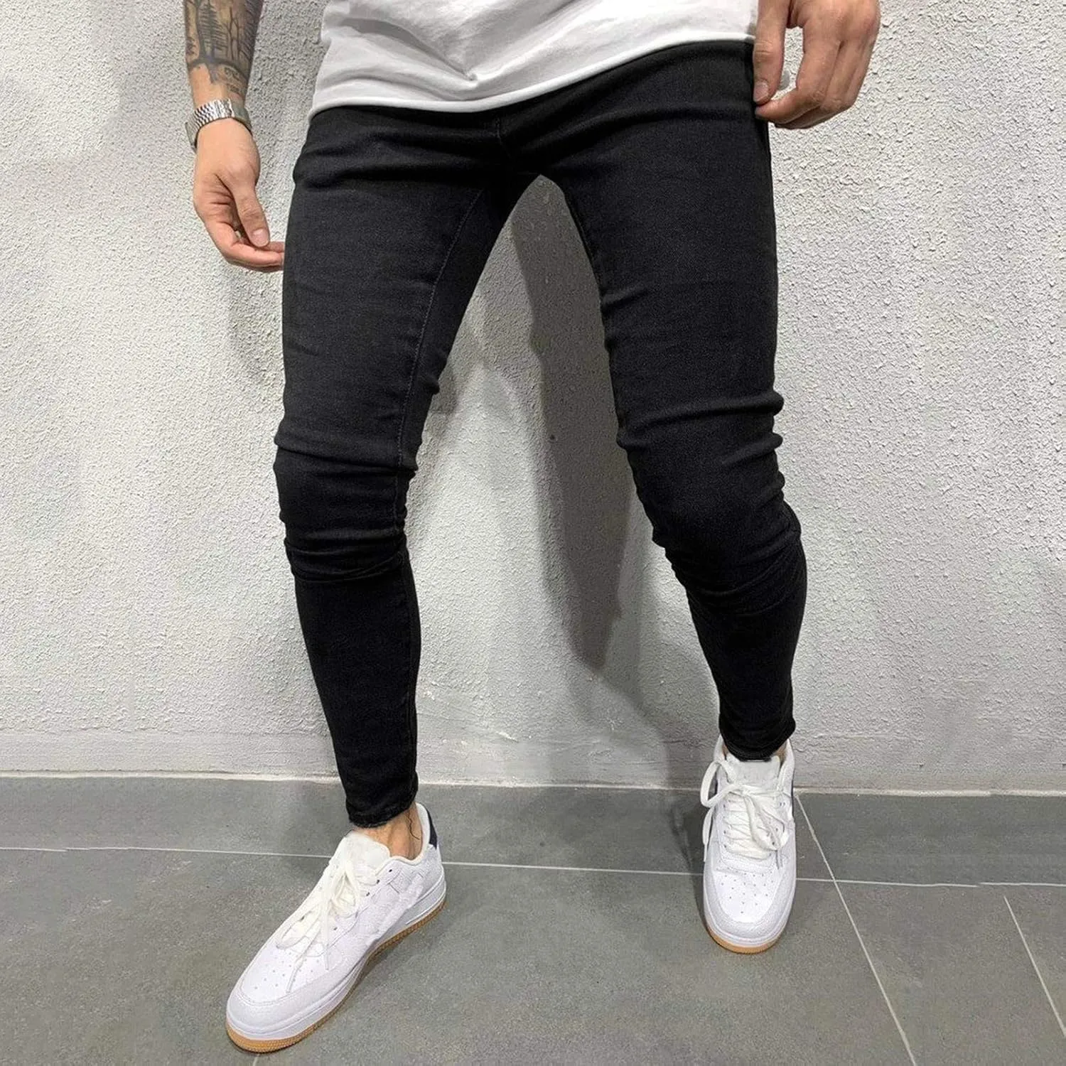 Jeans for Men Skinny Jeans for Men Slim Fit Summer Classic Casual Stretch Mens Tapered Jeans