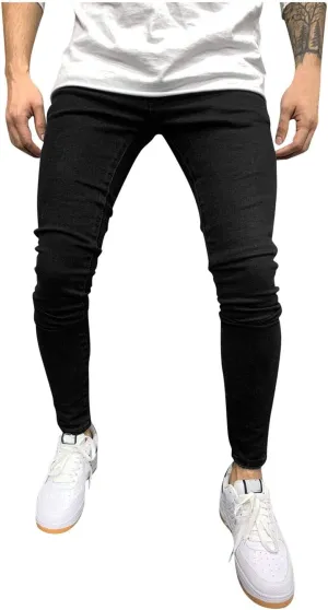 Jeans for Men Skinny Jeans for Men Slim Fit Summer Classic Casual Stretch Mens Tapered Jeans