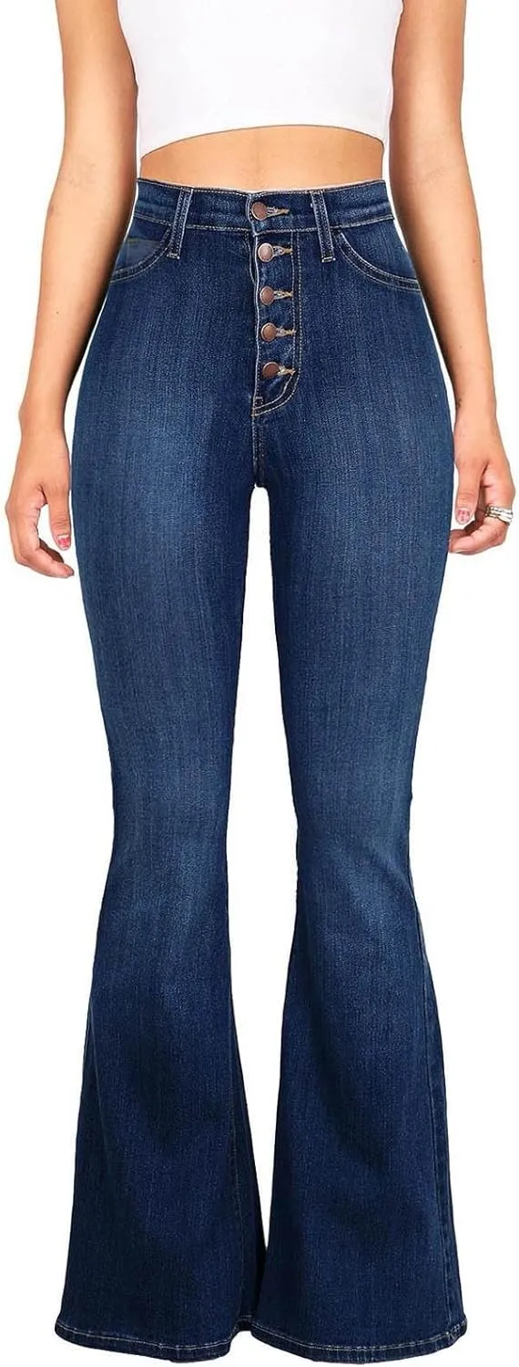 Jeans for Women High Waisted Bootcut Jeans Classic Slim Fit Skinny Jeans Fashion Plus Size Denim Pants with Pockets 2024