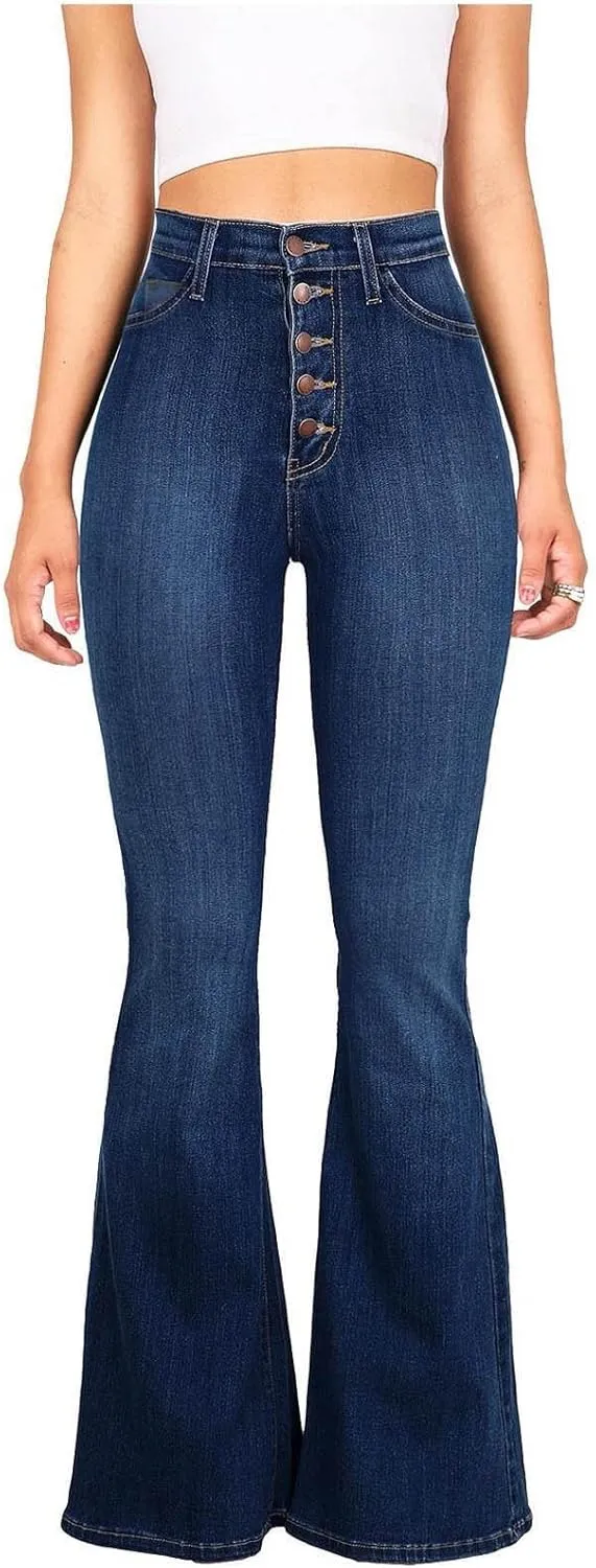 Jeans for Women High Waisted Bootcut Jeans Classic Slim Fit Skinny Jeans Fashion Plus Size Denim Pants with Pockets 2024