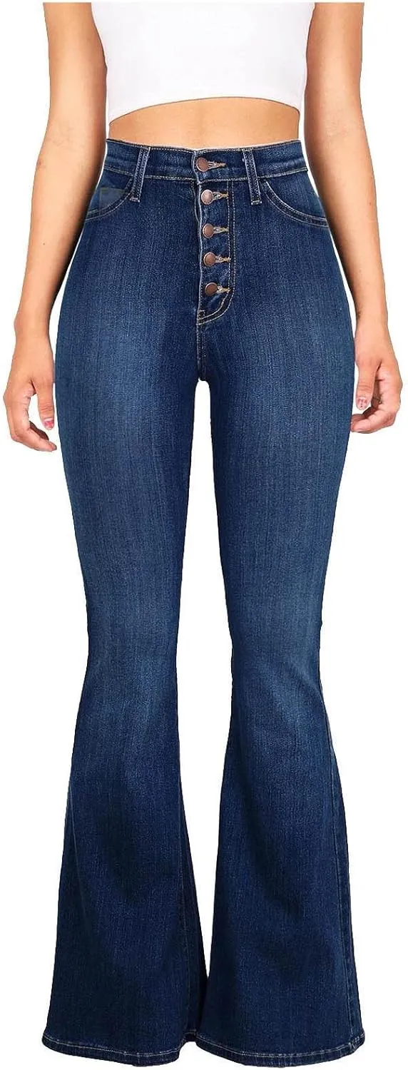Jeans for Women High Waisted Bootcut Jeans Classic Slim Fit Skinny Jeans Fashion Plus Size Denim Pants with Pockets 2024