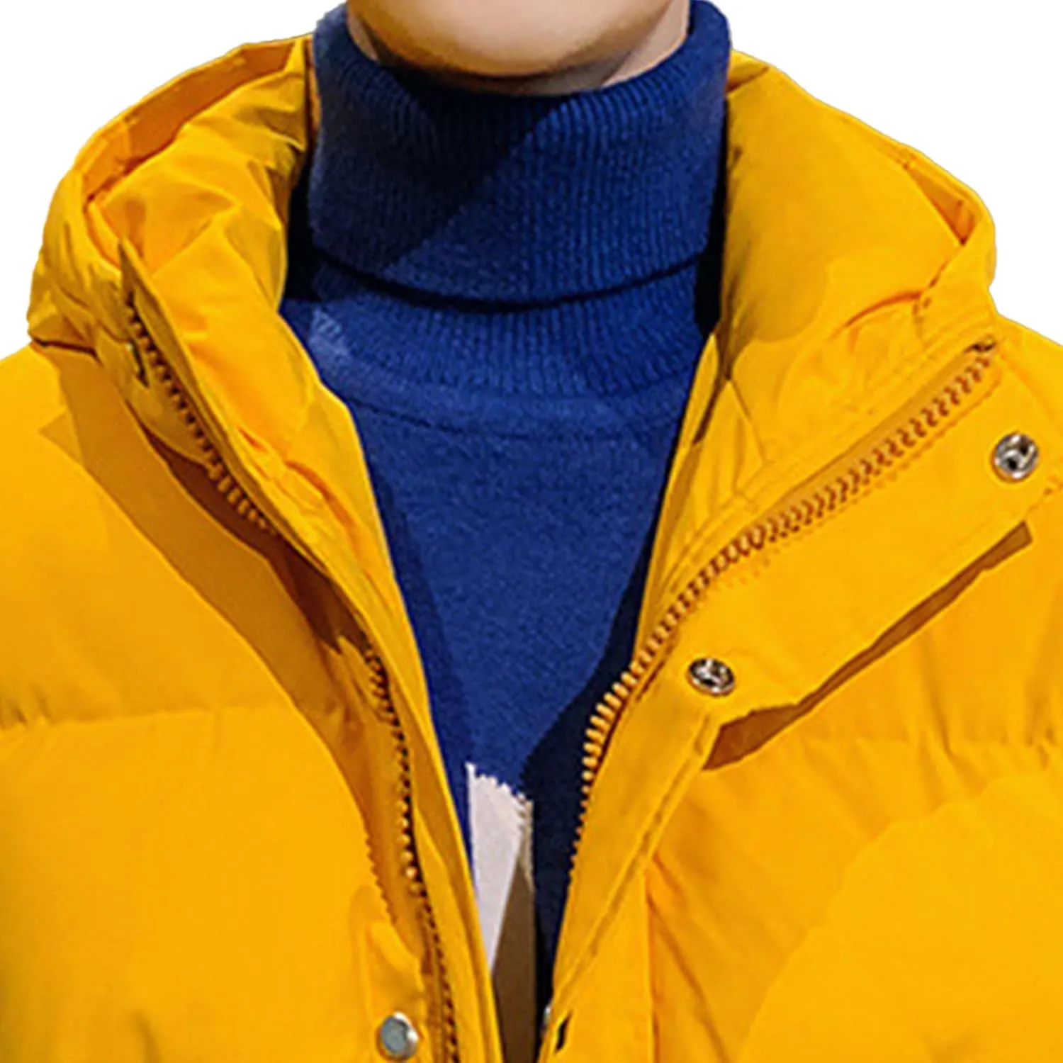 JEsilunmaMY Men's Thicken Thermal Padded Down Jacket Winter Coats Hooded Puffer Jacket Windproof Thermal Quilted Jacket