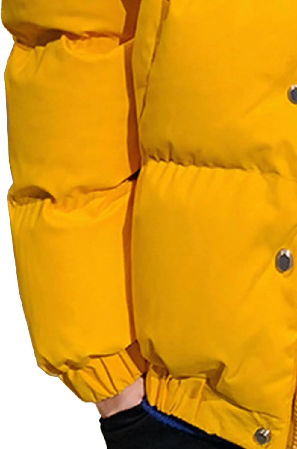 JEsilunmaMY Men's Thicken Thermal Padded Down Jacket Winter Coats Hooded Puffer Jacket Windproof Thermal Quilted Jacket