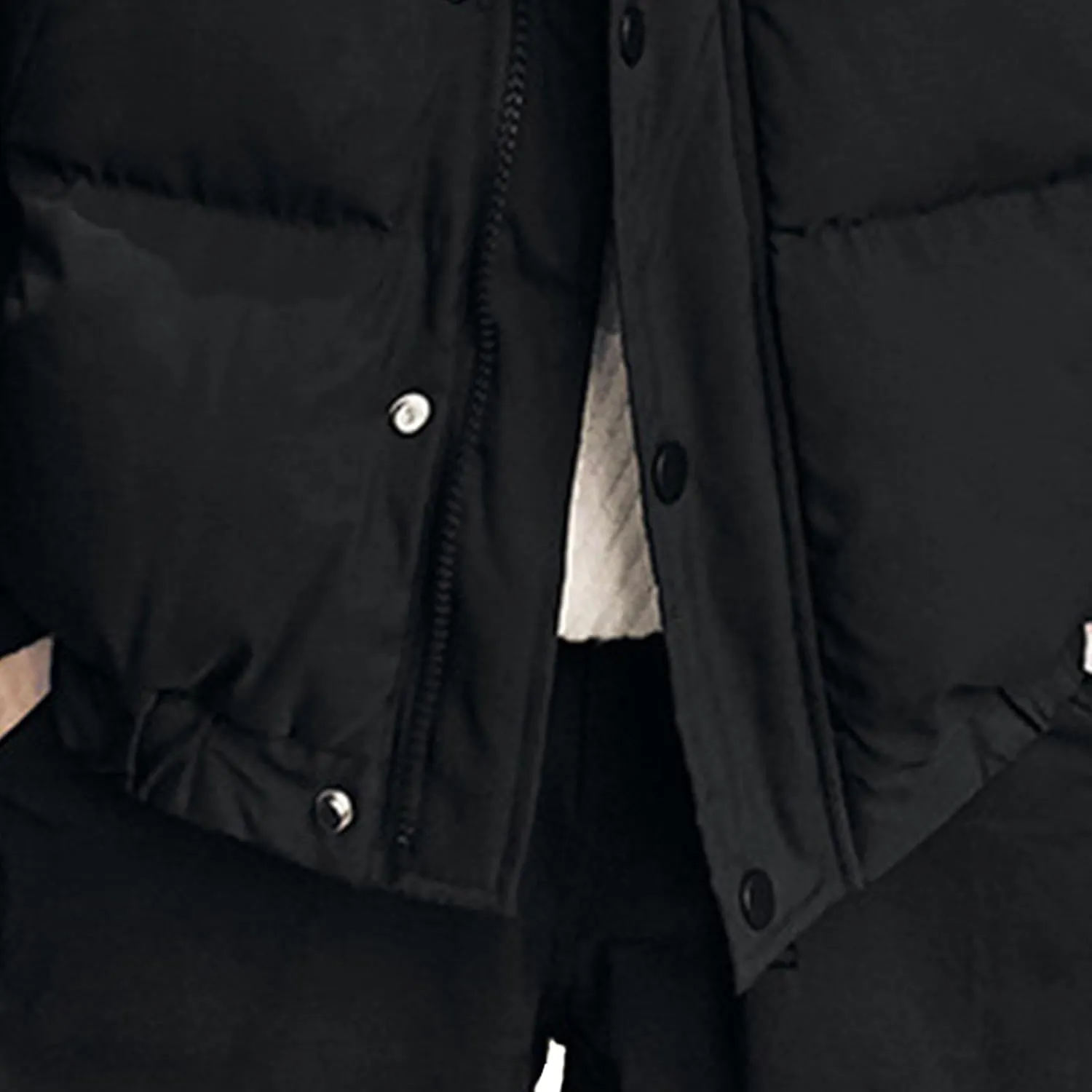 JEsilunmaMY Men's Thicken Thermal Padded Down Jacket Winter Coats Hooded Puffer Jacket Windproof Thermal Quilted Jacket