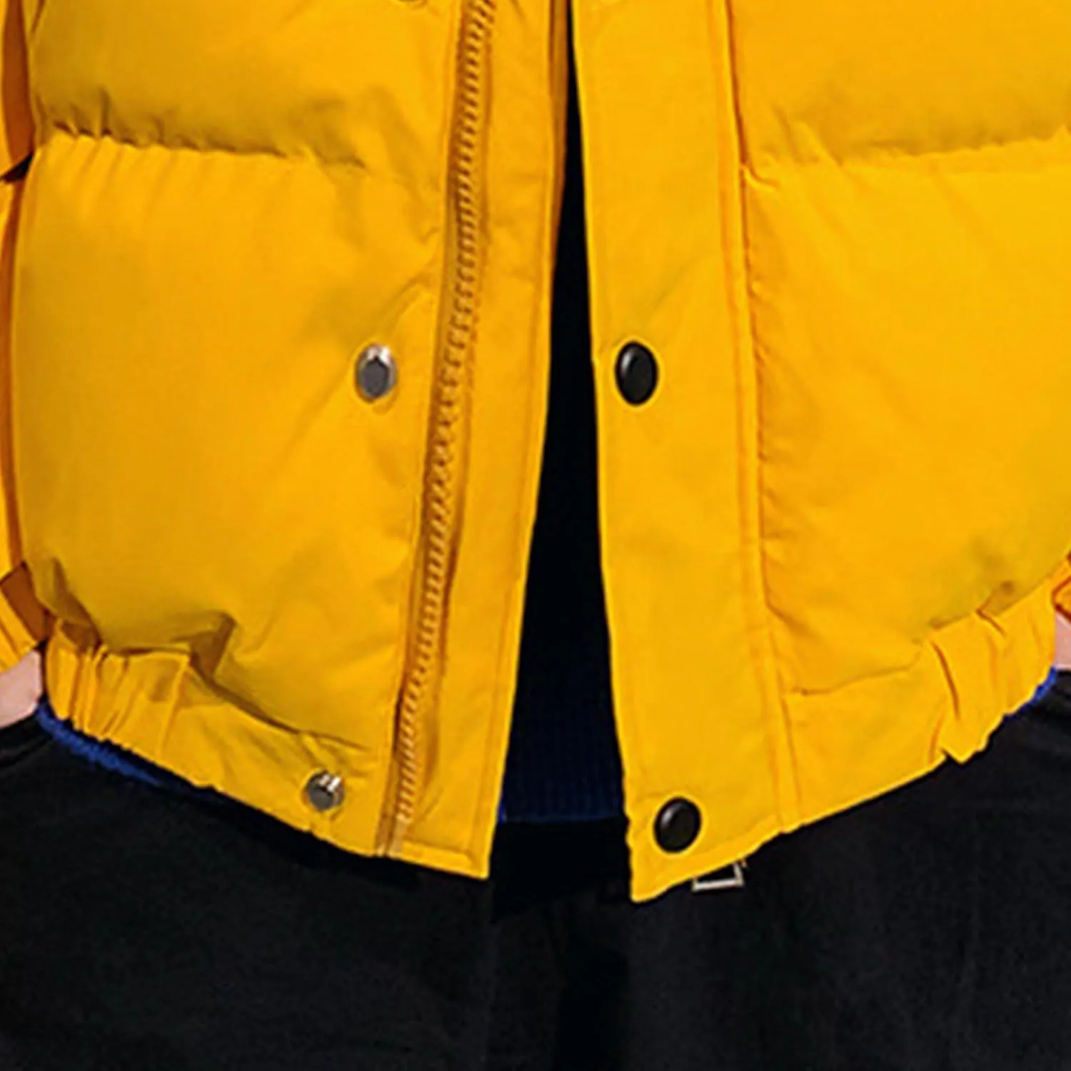 JEsilunmaMY Men's Thicken Thermal Padded Down Jacket Winter Coats Hooded Puffer Jacket Windproof Thermal Quilted Jacket