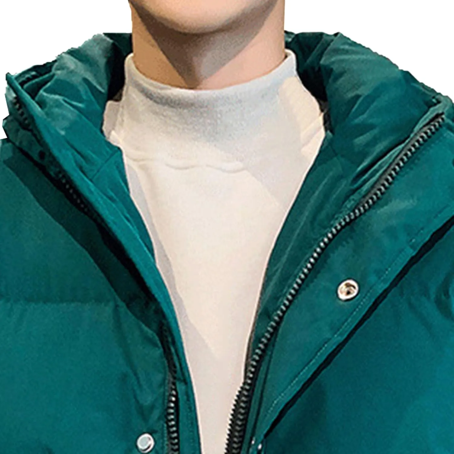 JEsilunmaMY Men's Thicken Thermal Padded Down Jacket Winter Coats Hooded Puffer Jacket Windproof Thermal Quilted Jacket