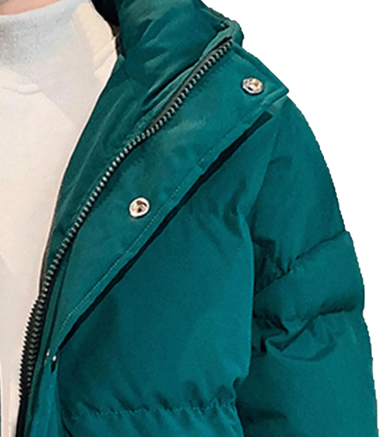 JEsilunmaMY Men's Thicken Thermal Padded Down Jacket Winter Coats Hooded Puffer Jacket Windproof Thermal Quilted Jacket