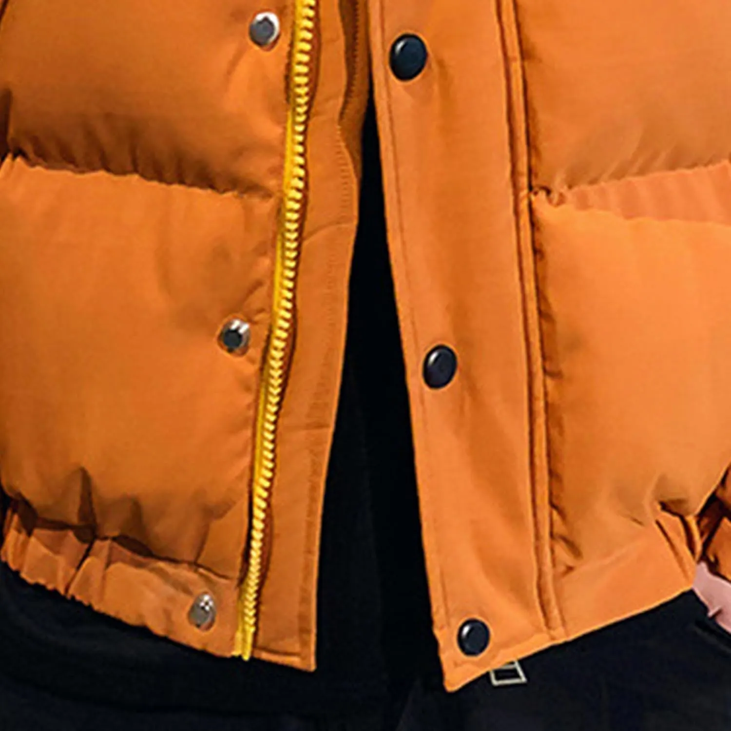 JEsilunmaMY Men's Thicken Thermal Padded Down Jacket Winter Coats Hooded Puffer Jacket Windproof Thermal Quilted Jacket