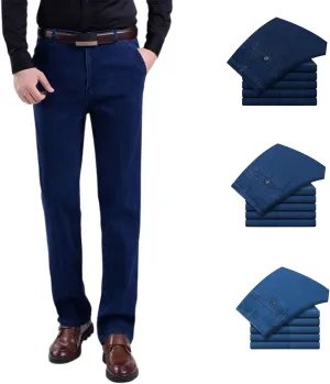 Jetjeans Stretch Denim,Jettjeans3 - Men's Classic Straight Fit Stretch Jeans Relaxed Fit Jean Comfort Flex Waist Fit