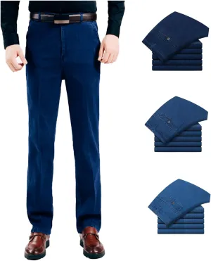 Jetjeans Stretch Denim,Jettjeans3 - Men's Classic Straight Fit Stretch Jeans Relaxed Fit Jean Comfort Flex Waist Fit