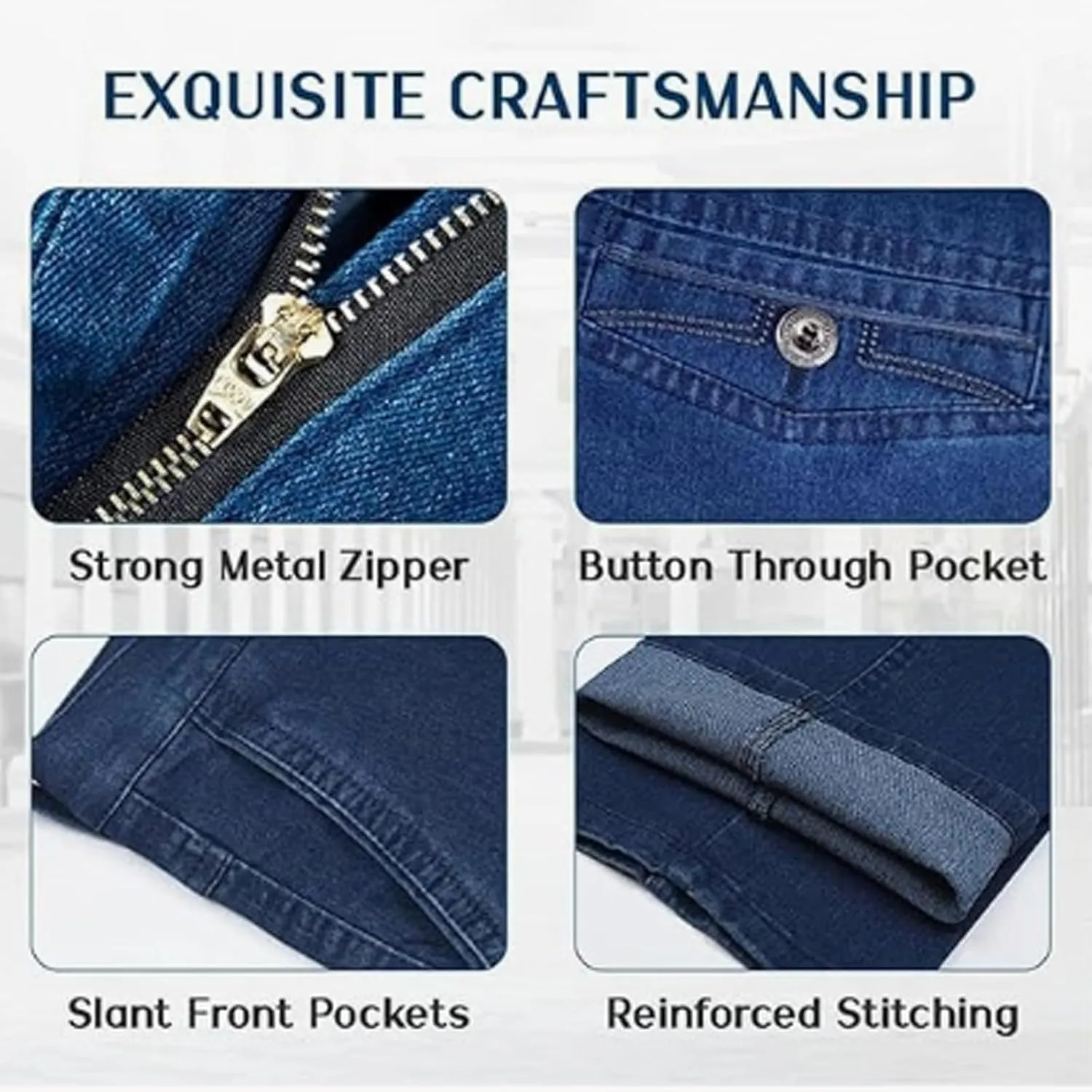 Jett Jeans for Men, Jett Jeans, Jett Jeans for Older Men, Jettjeans3 -Men's Classic Straight Fit Stretch Jeans