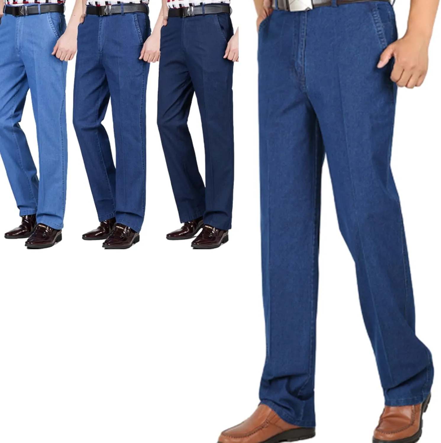 Jett Jeans for Men, Jett Jeans, Jett Jeans for Older Men, Jettjeans3 -Men's Classic Straight Fit Stretch Jeans