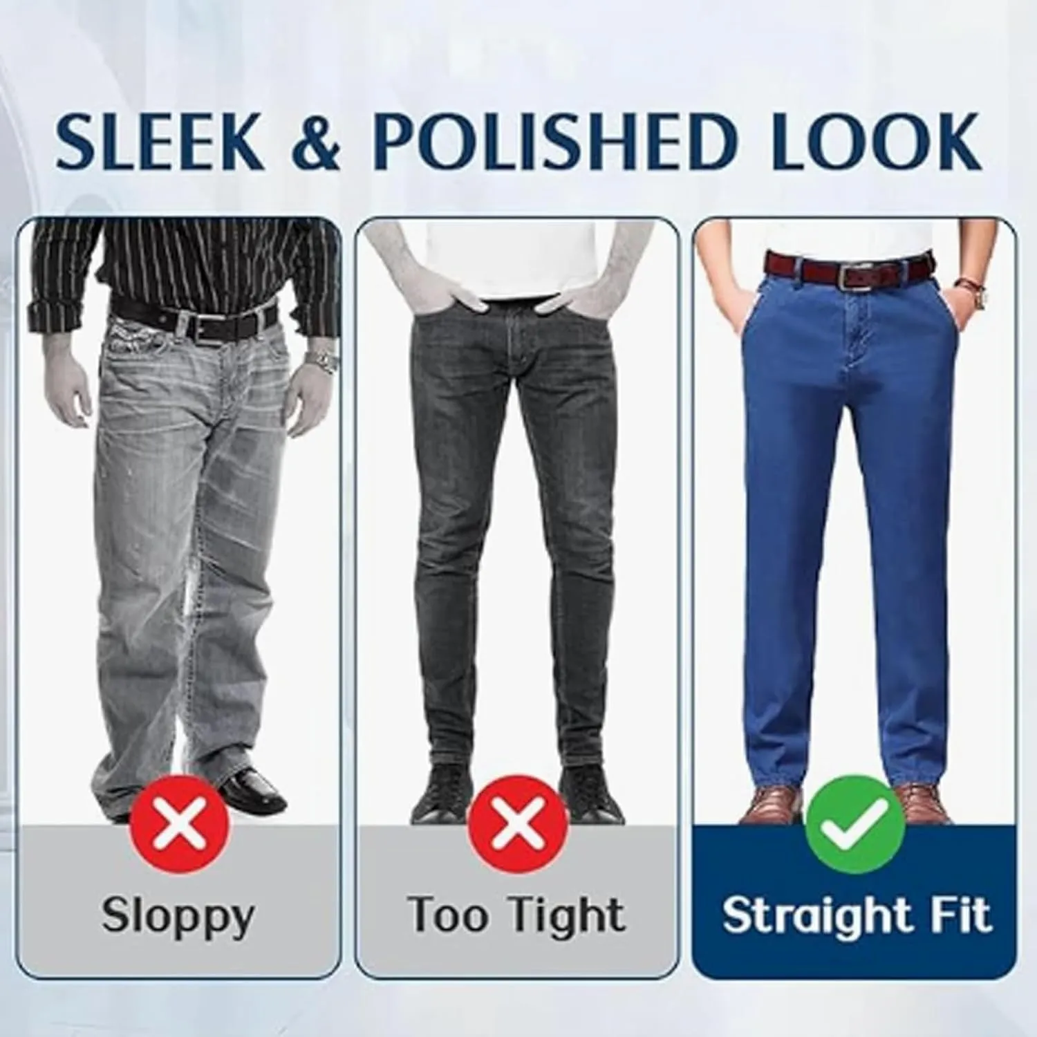 Jett Jeans for Men, Jett Jeans, Jett Jeans for Older Men, Jettjeans3 -Men's Classic Straight Fit Stretch Jeans