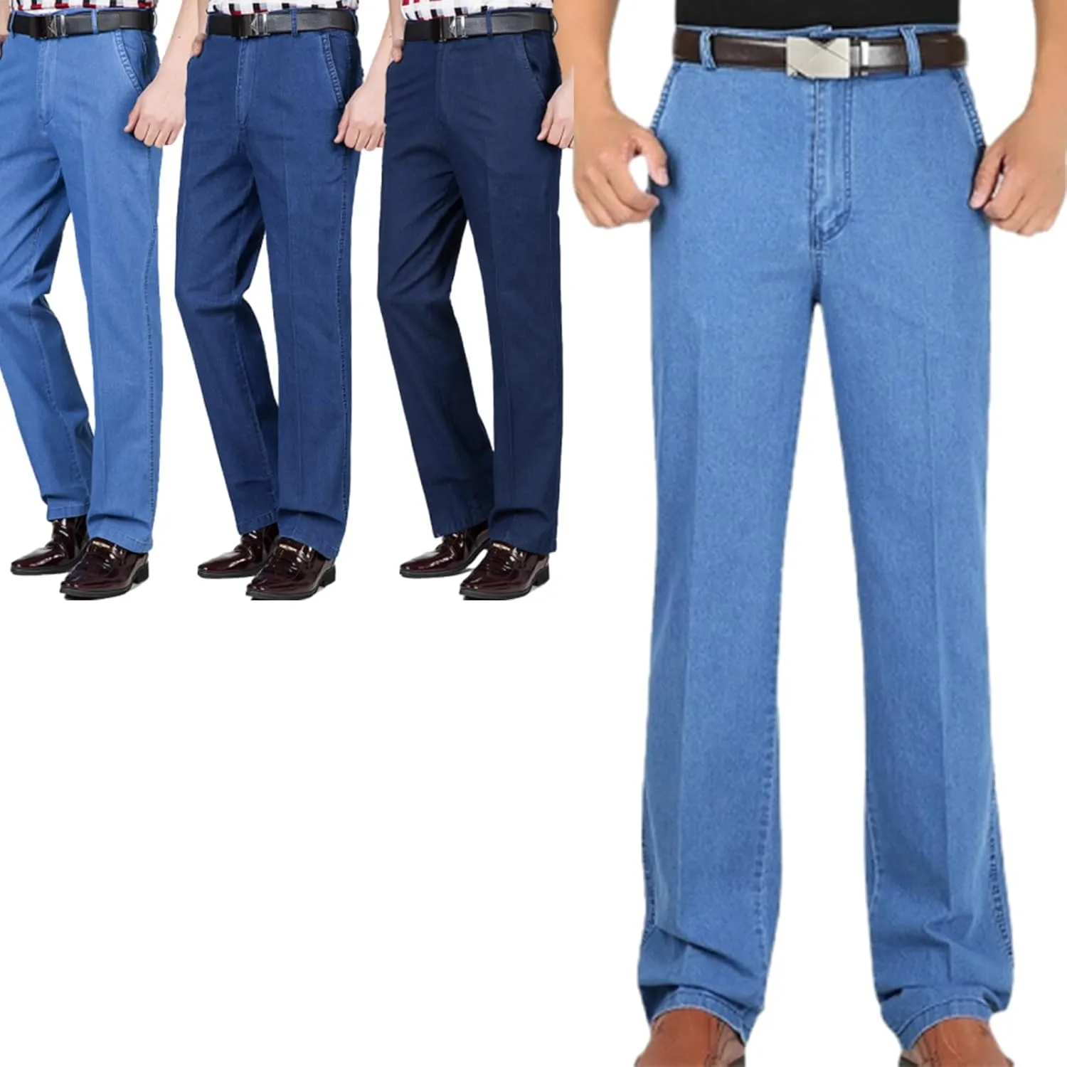 Jett Jeans for Men, Jett Jeans, Jett Jeans for Older Men, Jettjeans3 -Men's Classic Straight Fit Stretch Jeans