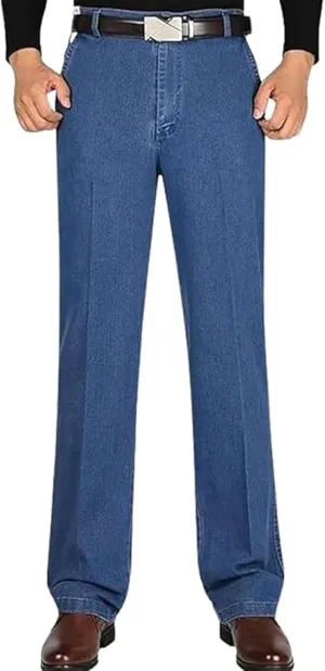 Jett Jeans for Older Men, Jettjeans3 - Men's Classic Straight Fit Stretch Jeans, Business Casual Denim Pants