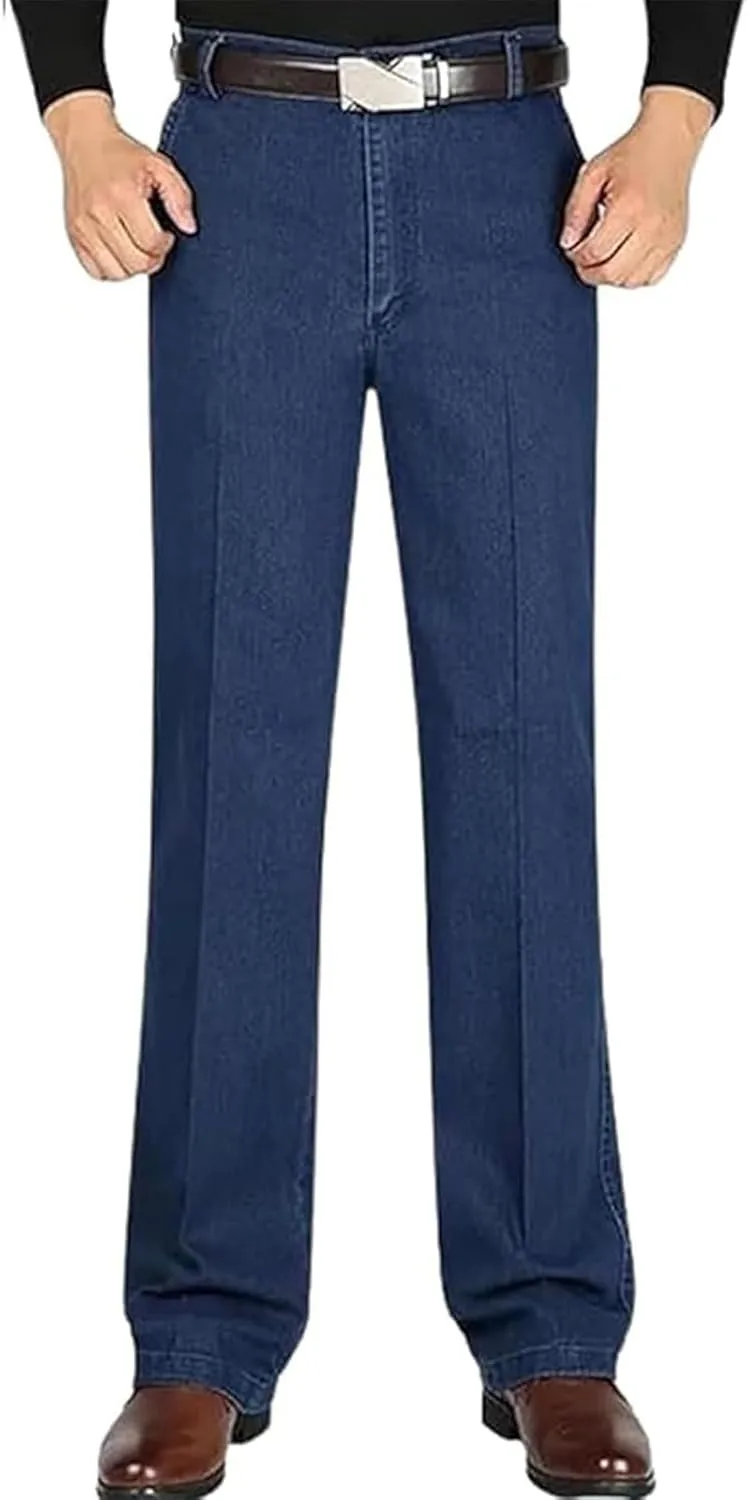 Jett Jeans for Older Men, Jettjeans3 - Men's Classic Straight Fit Stretch Jeans, Business Casual Denim Pants