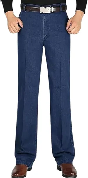 Jett Jeans for Older Men, Jettjeans3 - Men's Classic Straight Fit Stretch Jeans, Business Casual Denim Pants