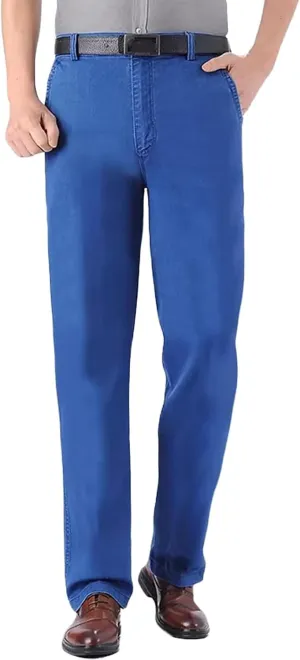 Jett Jeans for Older Men, JettJeans3-Men's Classic Straight Fit Stretch Jeans, Snug Fit & Move with Ease
