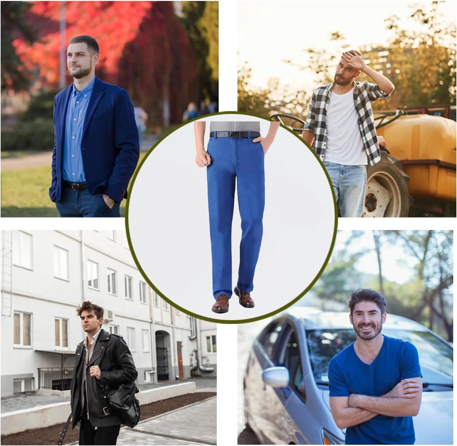 Jett Jeans for Older Men, JettJeans3-Men's Classic Straight Fit Stretch Jeans, Snug Fit & Move with Ease
