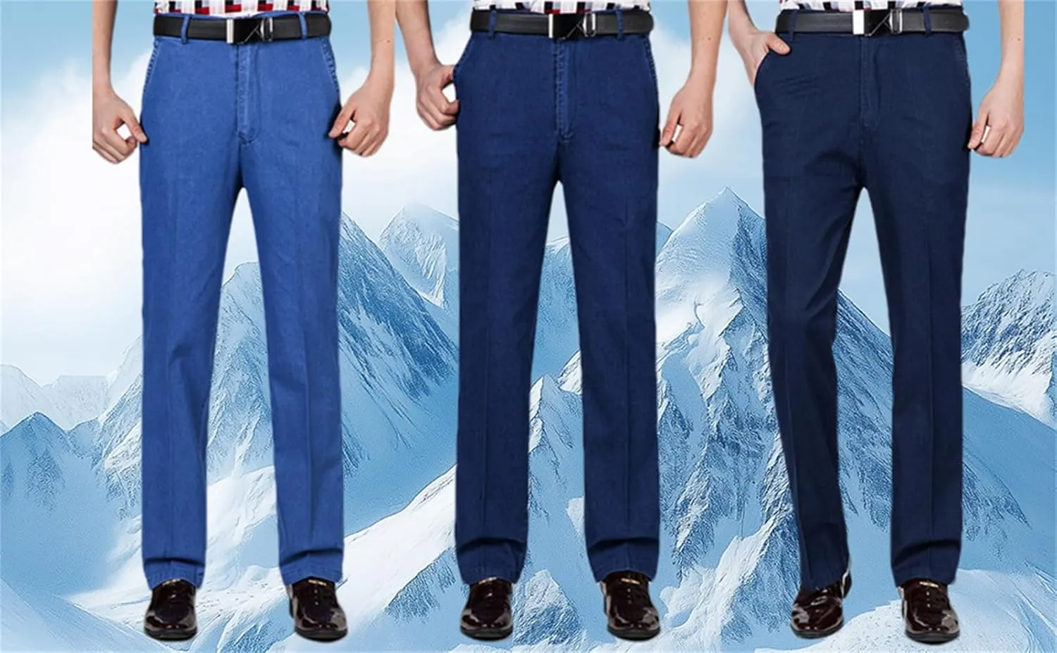 Jett Jeans for Older Men, Men's Classic Straight Fit Stretch Loose fit Jeans, with Zipper and Buttons, for Every Occasion